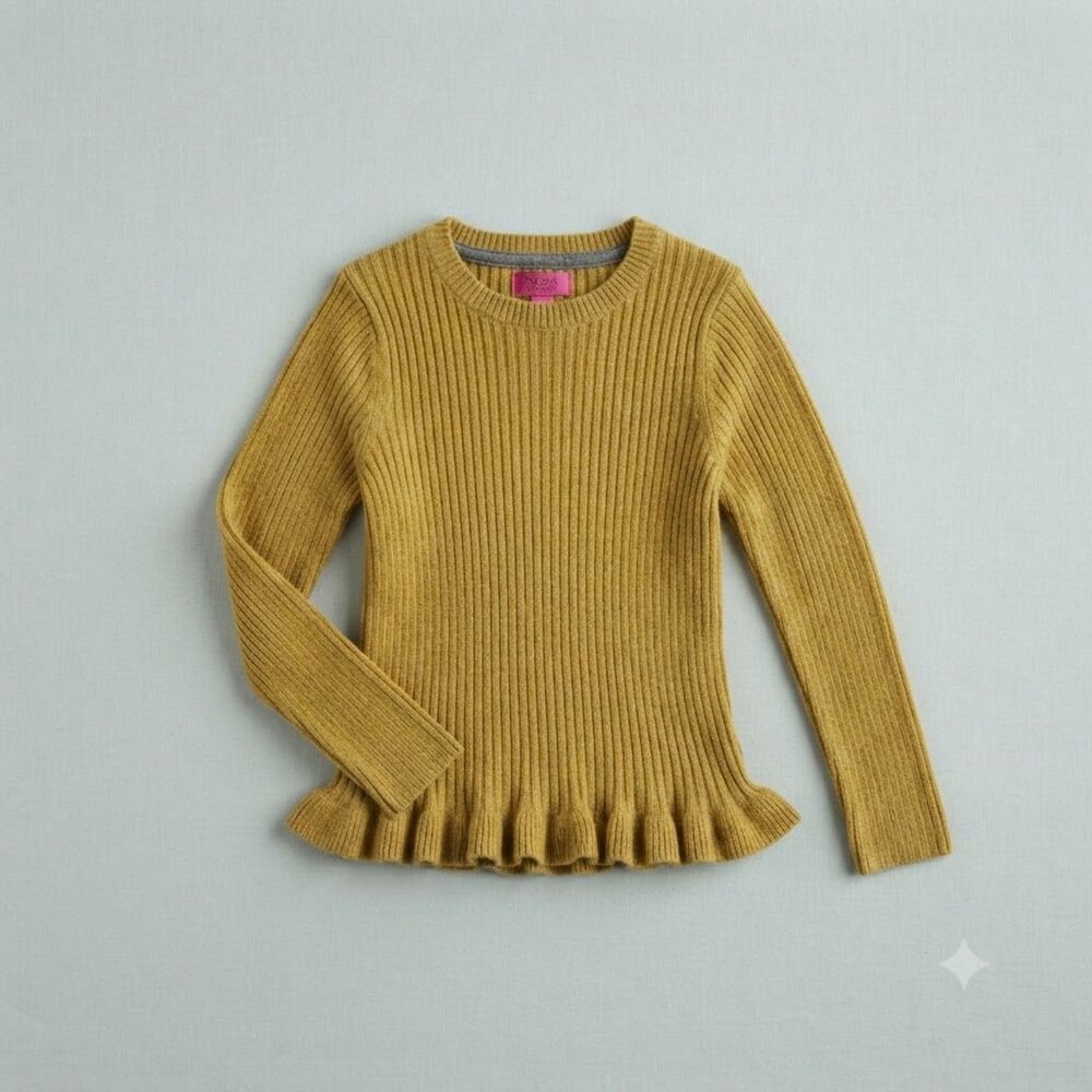 Isaac Mizrahi New York Girl's Mustard Lurex Sweater. Size 4T